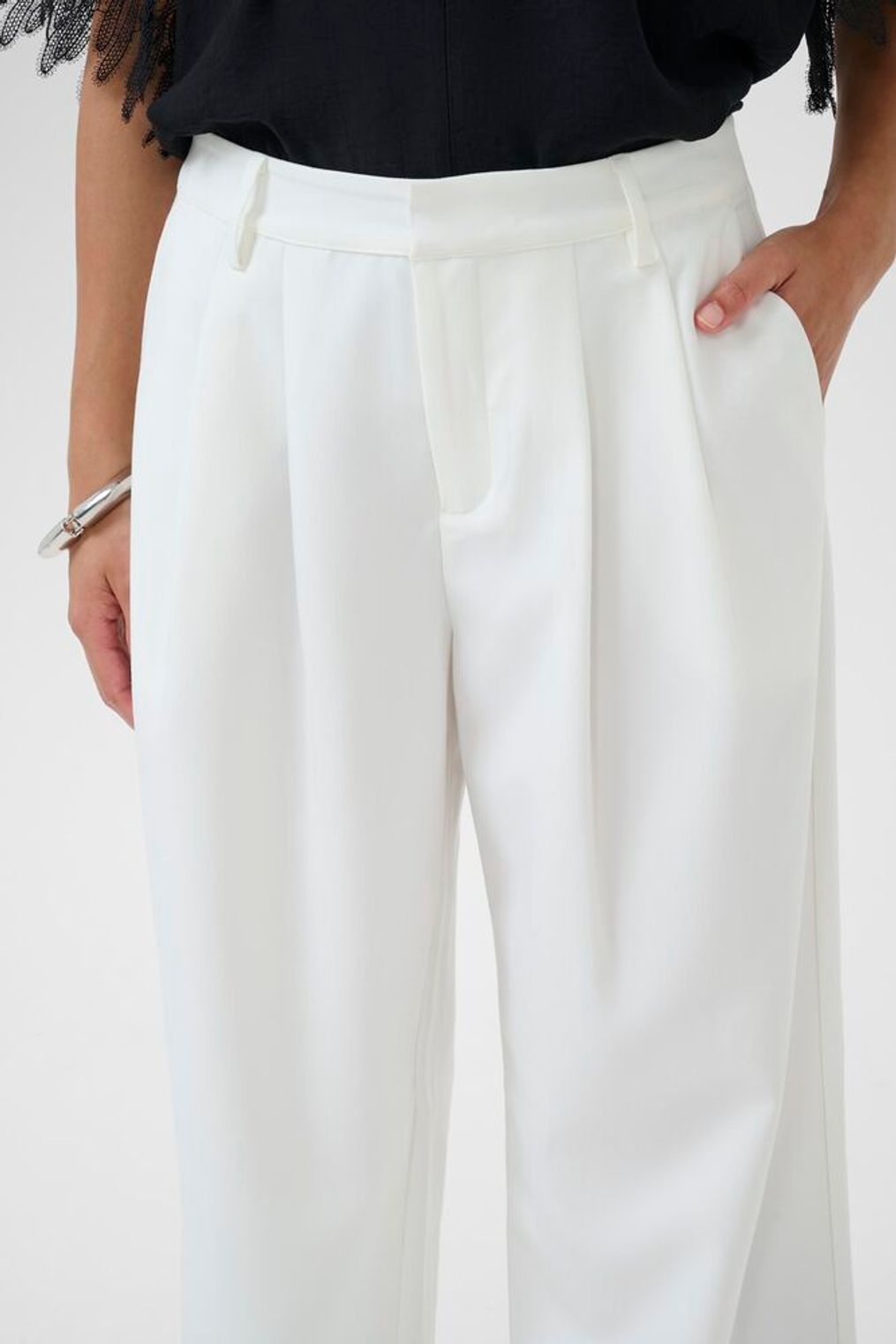CULTURE Yala Collina Pants White - Farmor Ingvarda