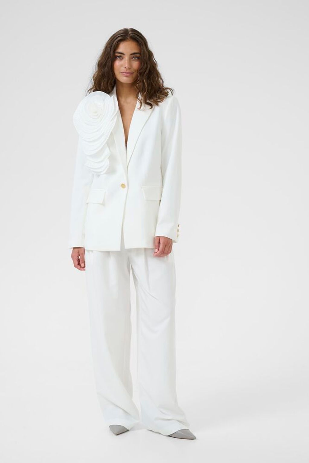 CULTURE Yala Collina Blazer White - Farmor Ingvarda
