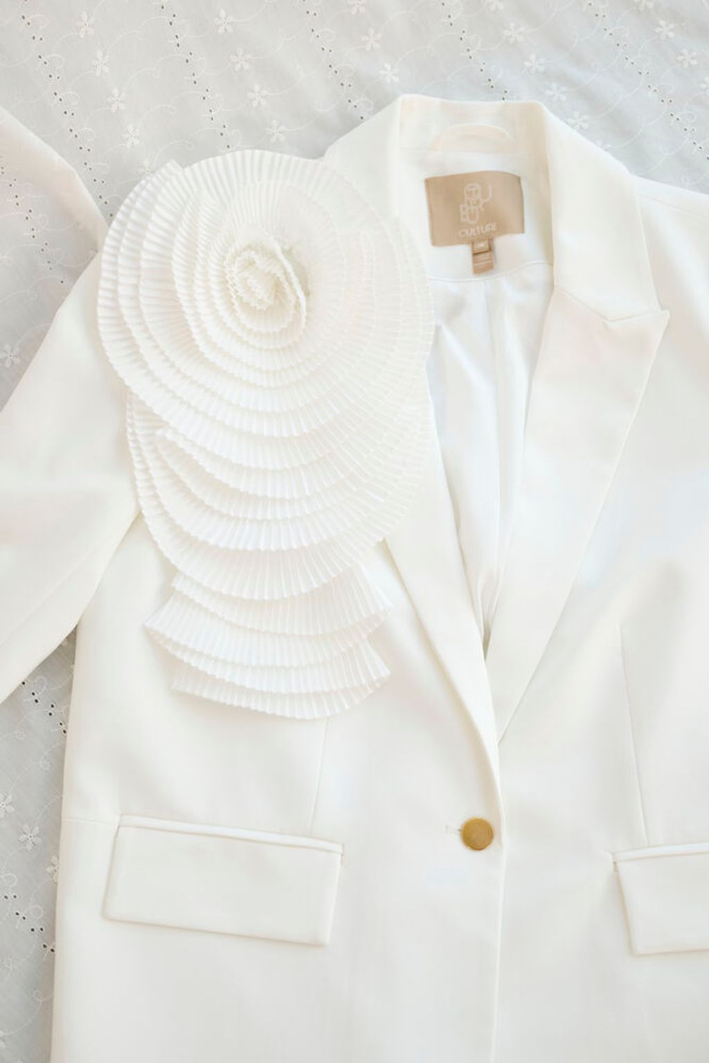 CULTURE Yala Collina Blazer White - Farmor Ingvarda