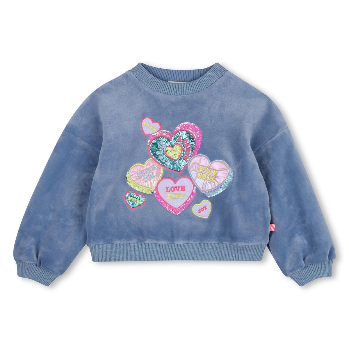 BILLIEBLUSH Velour genser Himmelblå