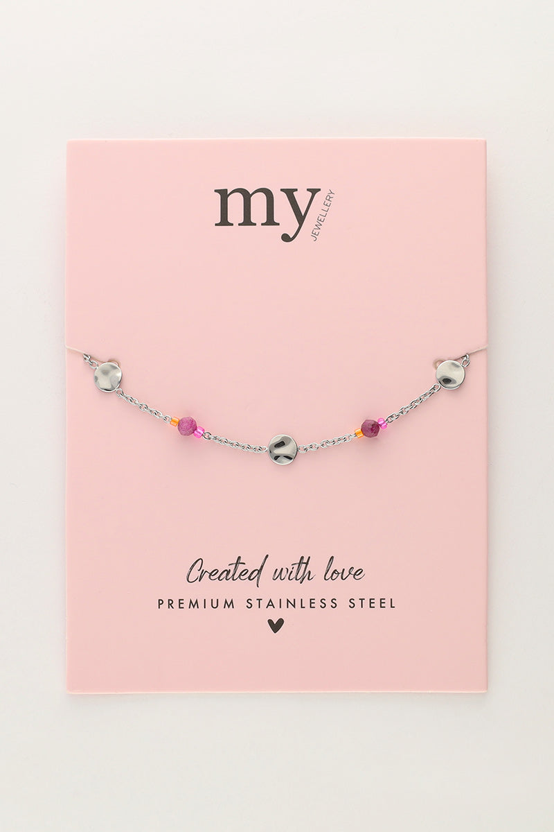 MY JEWELLERY Bracelet with mint and purple beads Gull