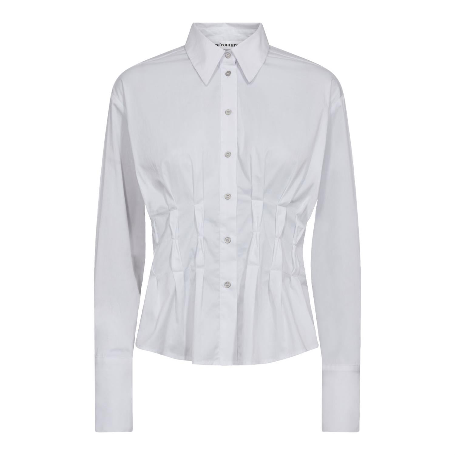 CO´ COUTURE Poppy Pleat Waist Shirt White