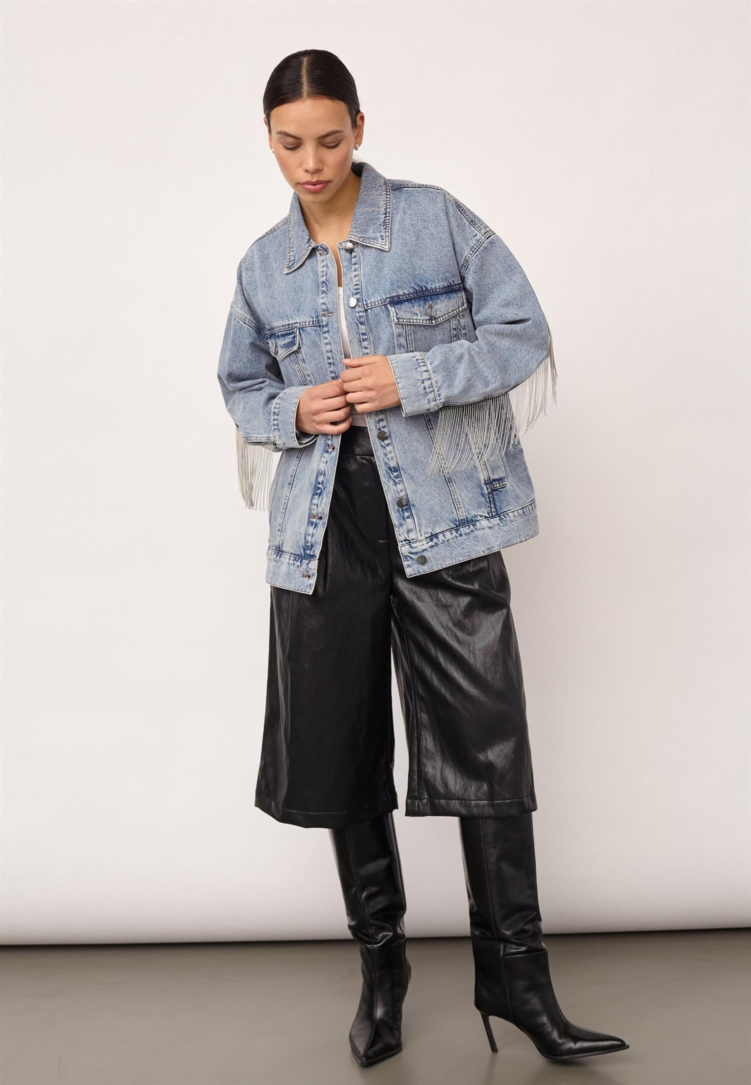 CO´ COUTURE Denice Denim Fringe Jacket