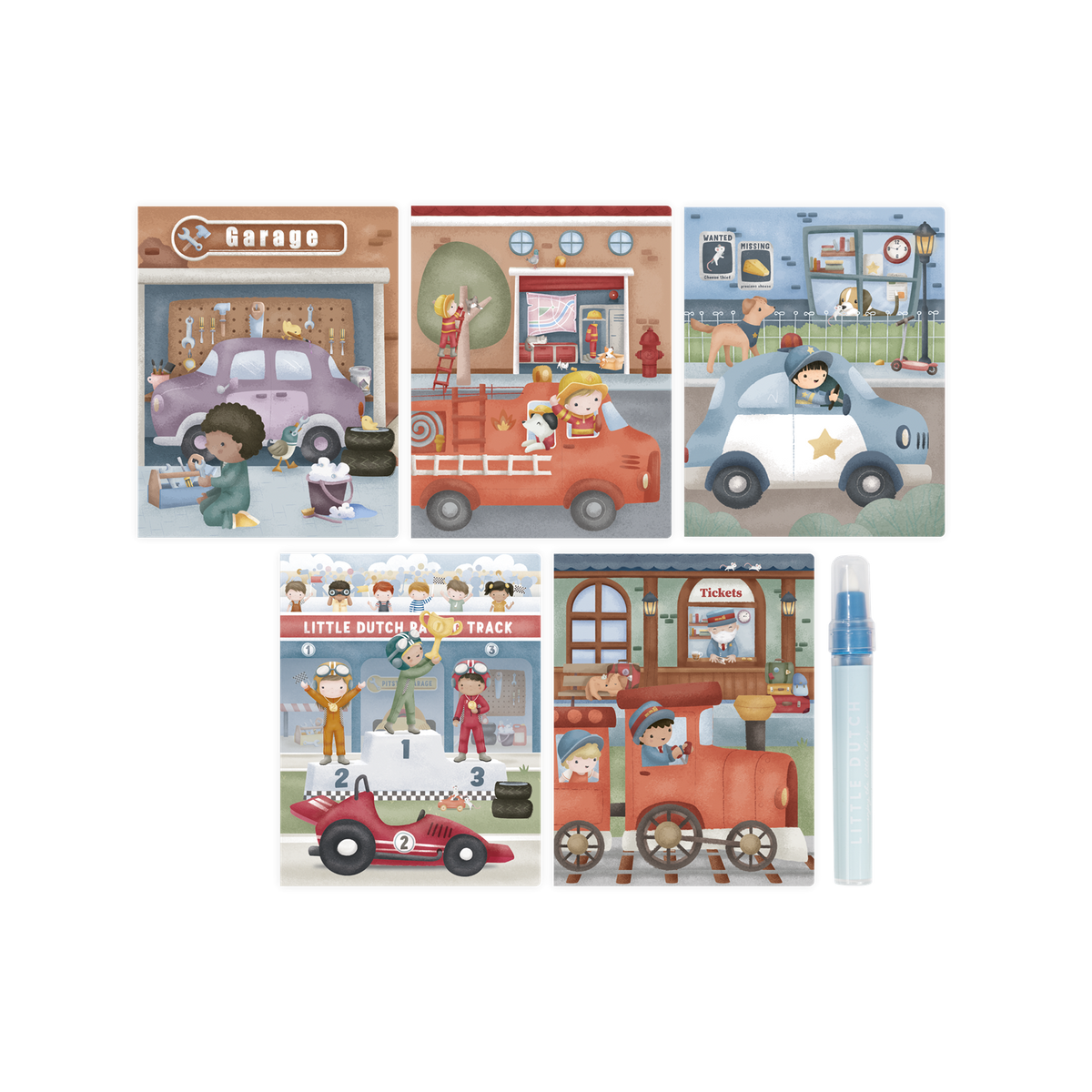 LITTLE DUTCH Magisk vannmalebok,Vehicles