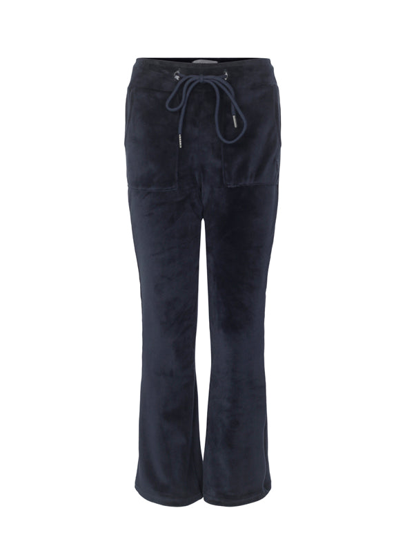 VILJE OG VE Hermine Bukse,Velour Deep Navy