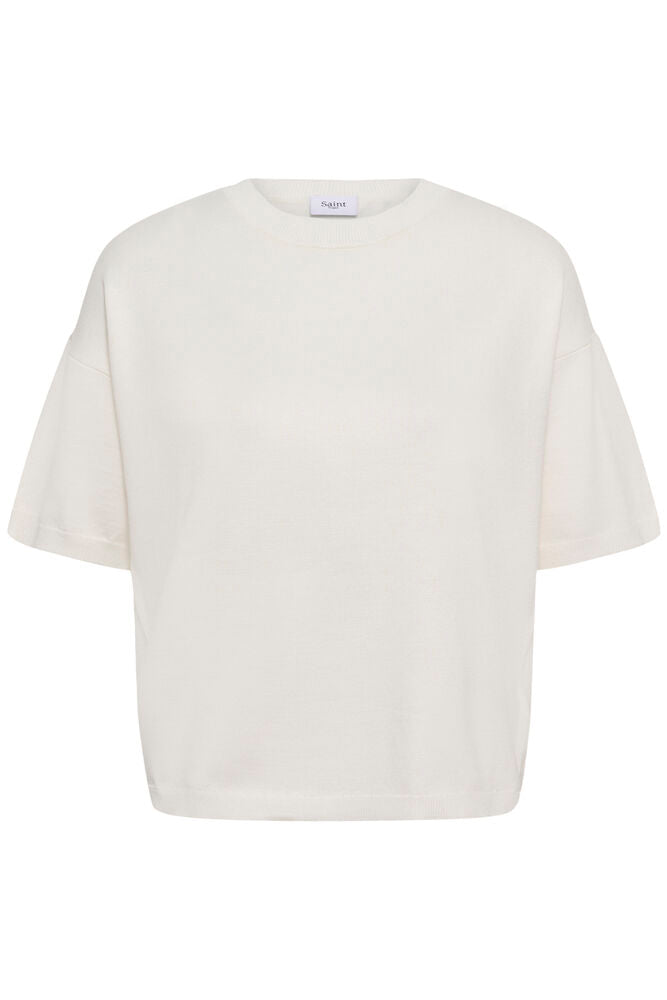 SAINT TROPEZ Mila Boxy Pullover White