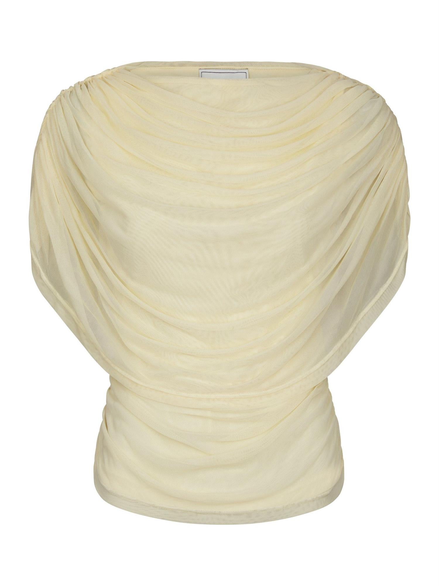 NEO NOIR Cottuna Drapy Mesh Top - Farmor Ingvarda