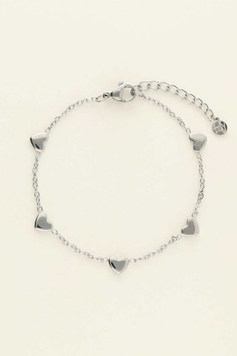 My Jewellery Bracelet with hearts Sølv