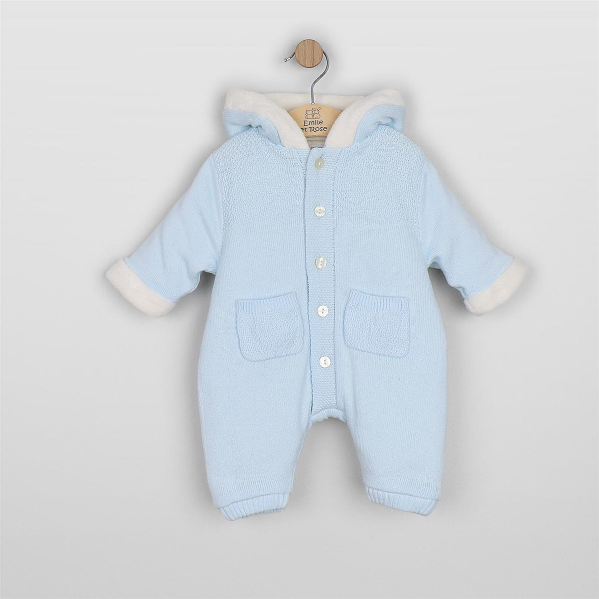 EMILE ET ROSE Kane dress m/pelskant Isblå