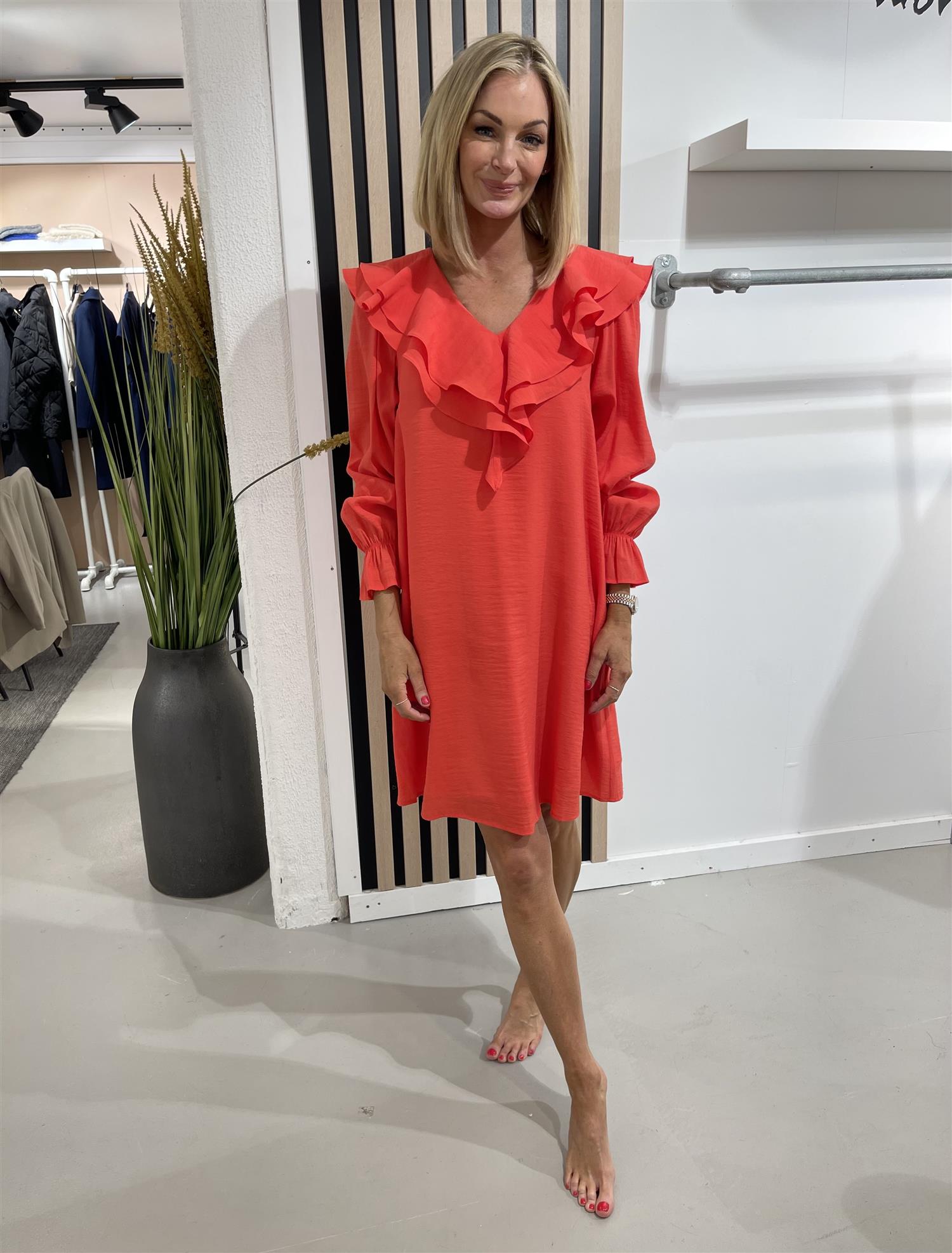 RUE de FEMME Lynnea dress Rød - Farmor Ingvarda