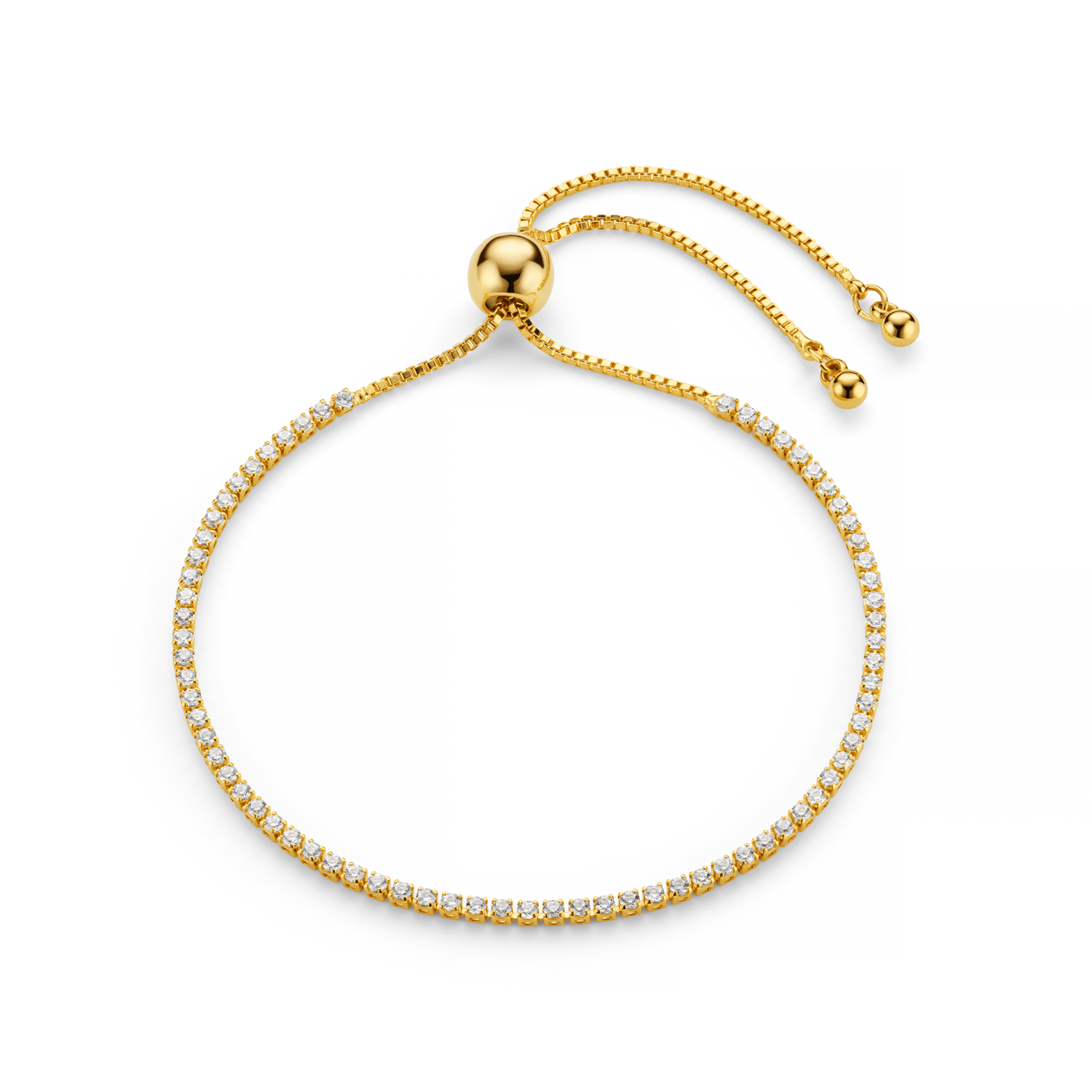 ORELIA Fine crystal tennis slider bracelet