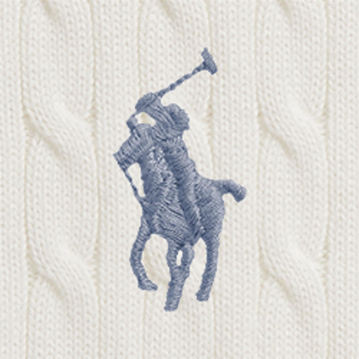 RALPH LAUREN 8-16År Strikket Pique skjorte m/fletter - Farmor Ingvarda