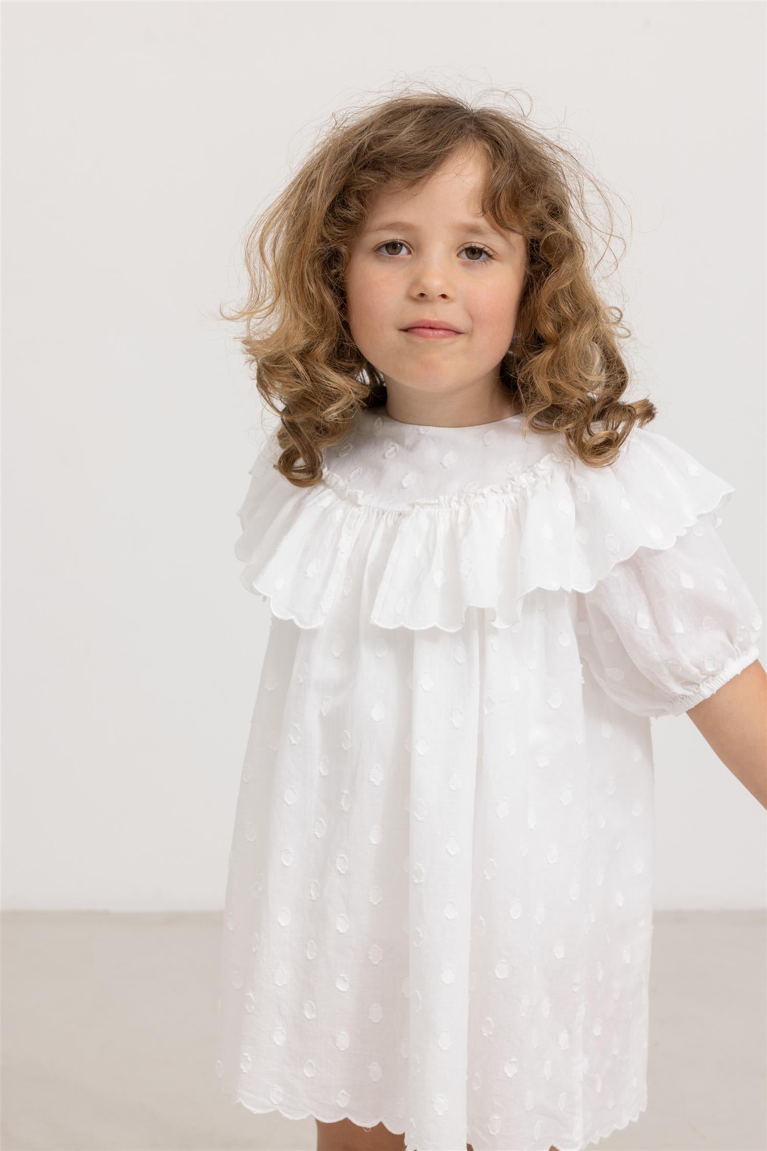 MARMAR COPENHAGEN 3-12ÅR Delsa Dots Dress Krem