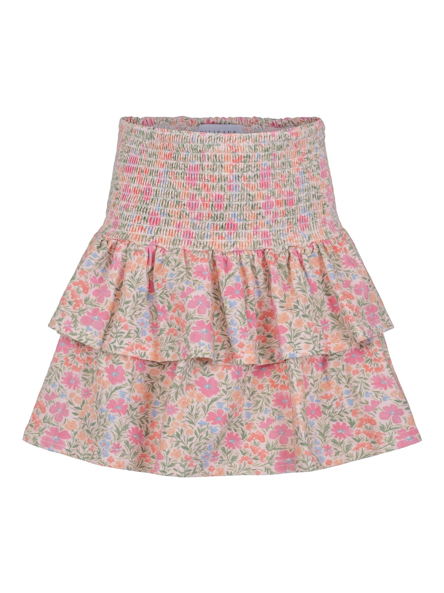 VILJE OG VE Milla skjørt,Blomstret Korall