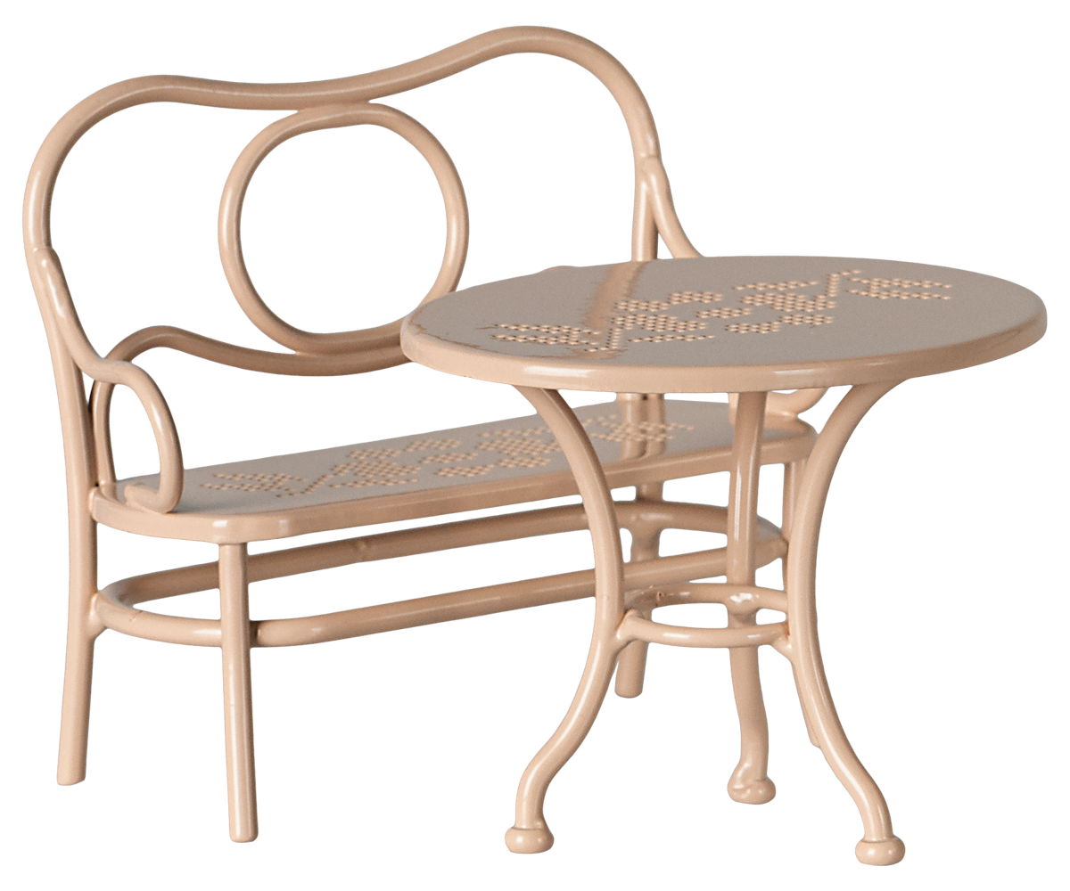 MAILEG Cafe set,Mouse big Dus Rosa