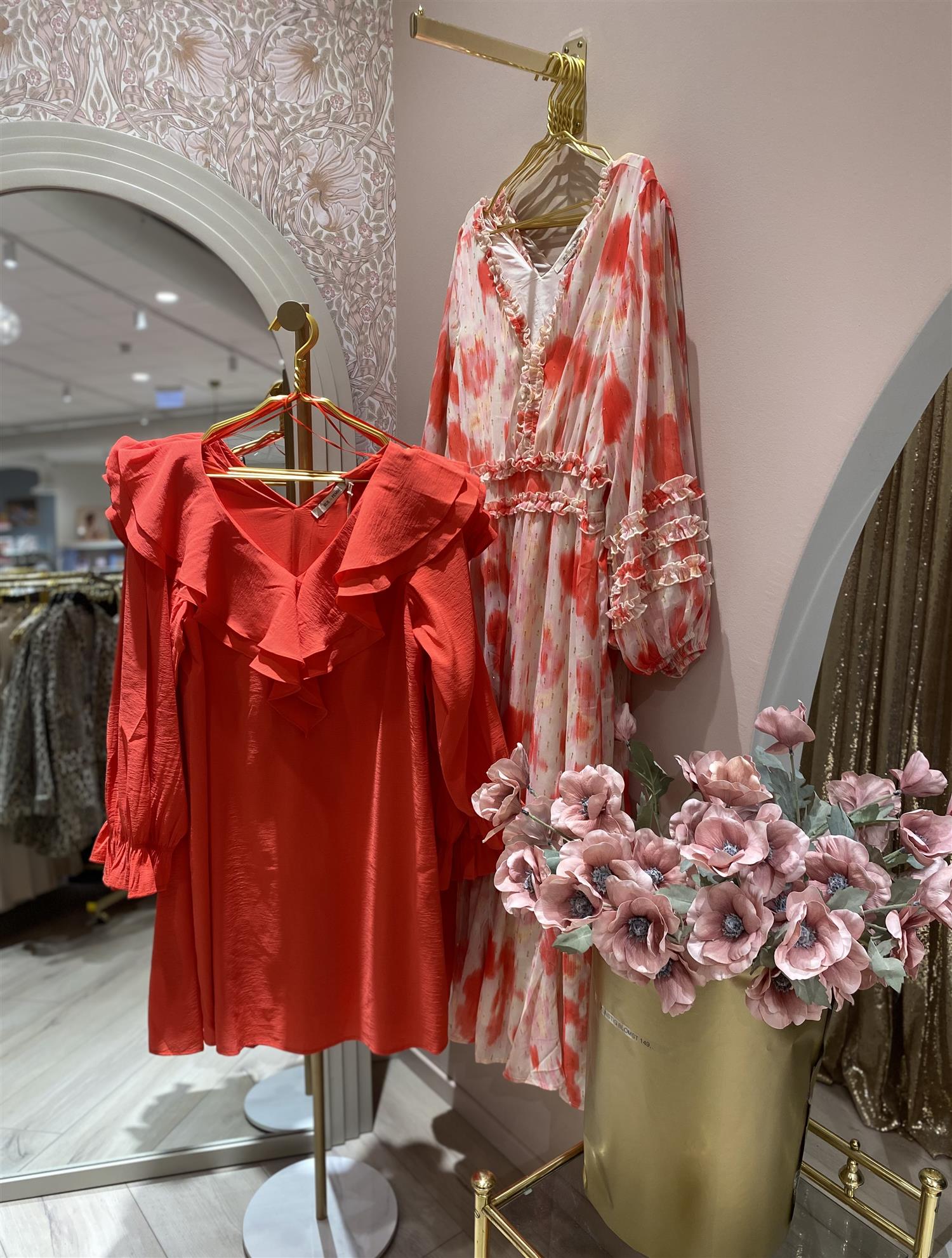 RUE de FEMME Lynnea dress Rød - Farmor Ingvarda