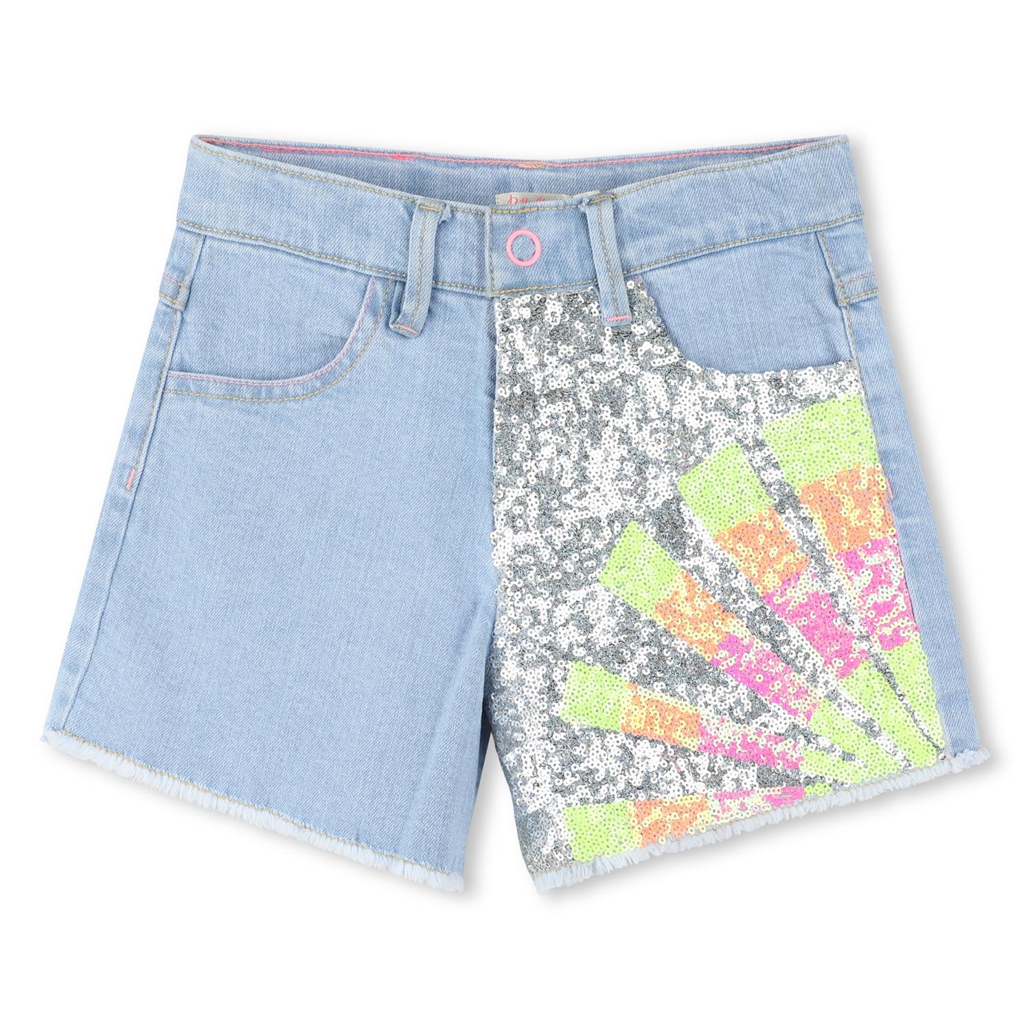 BILLIEBLUSH Shorts m/paljetter Lyseblå