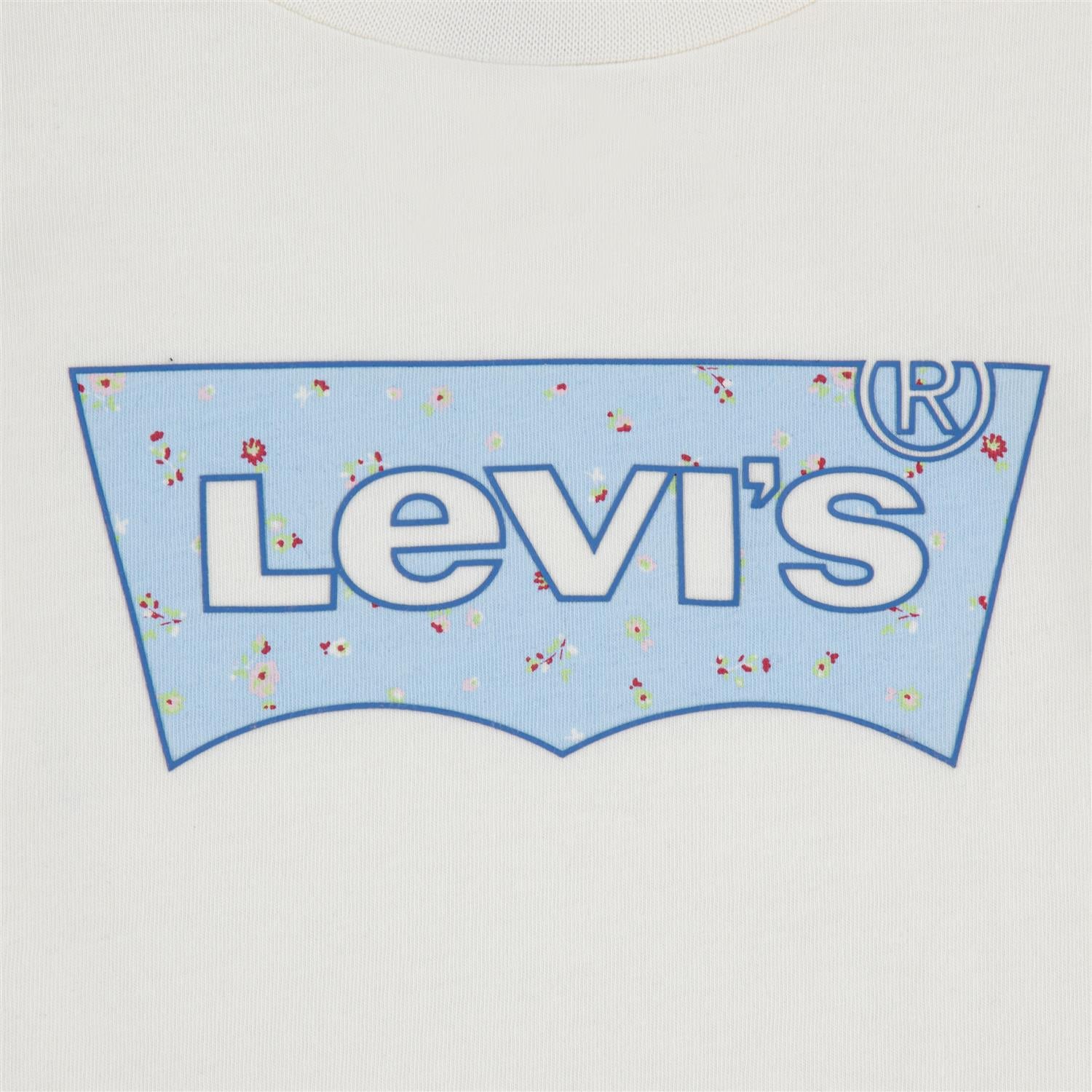 LEVIS 4-14ÅR T-skjorte m/stor logo Hvit