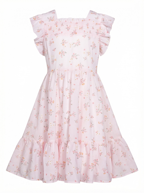 VILJE OG VE Linda dress,Chiffon Rosa - Farmor Ingvarda