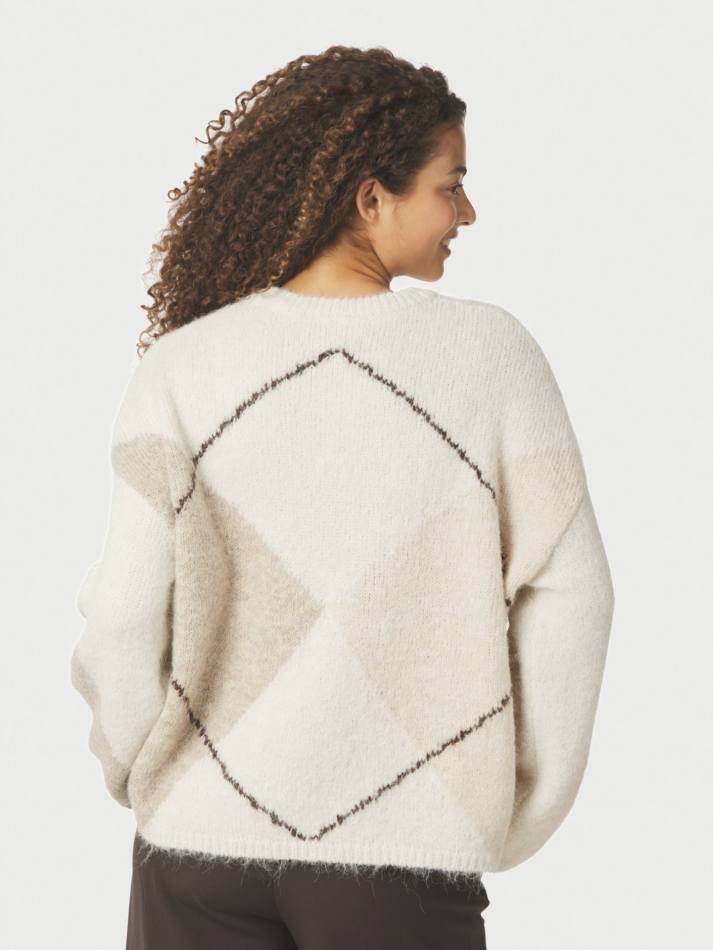 NEO NOIR Inga Check Fluff Knit Blouse - Farmor Ingvarda