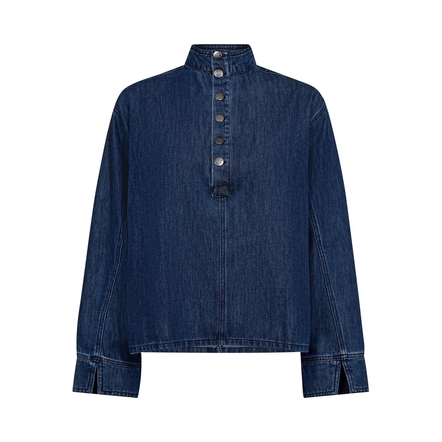 CO´ COUTURE Azmina Denim Placket Blouse Denim Blue