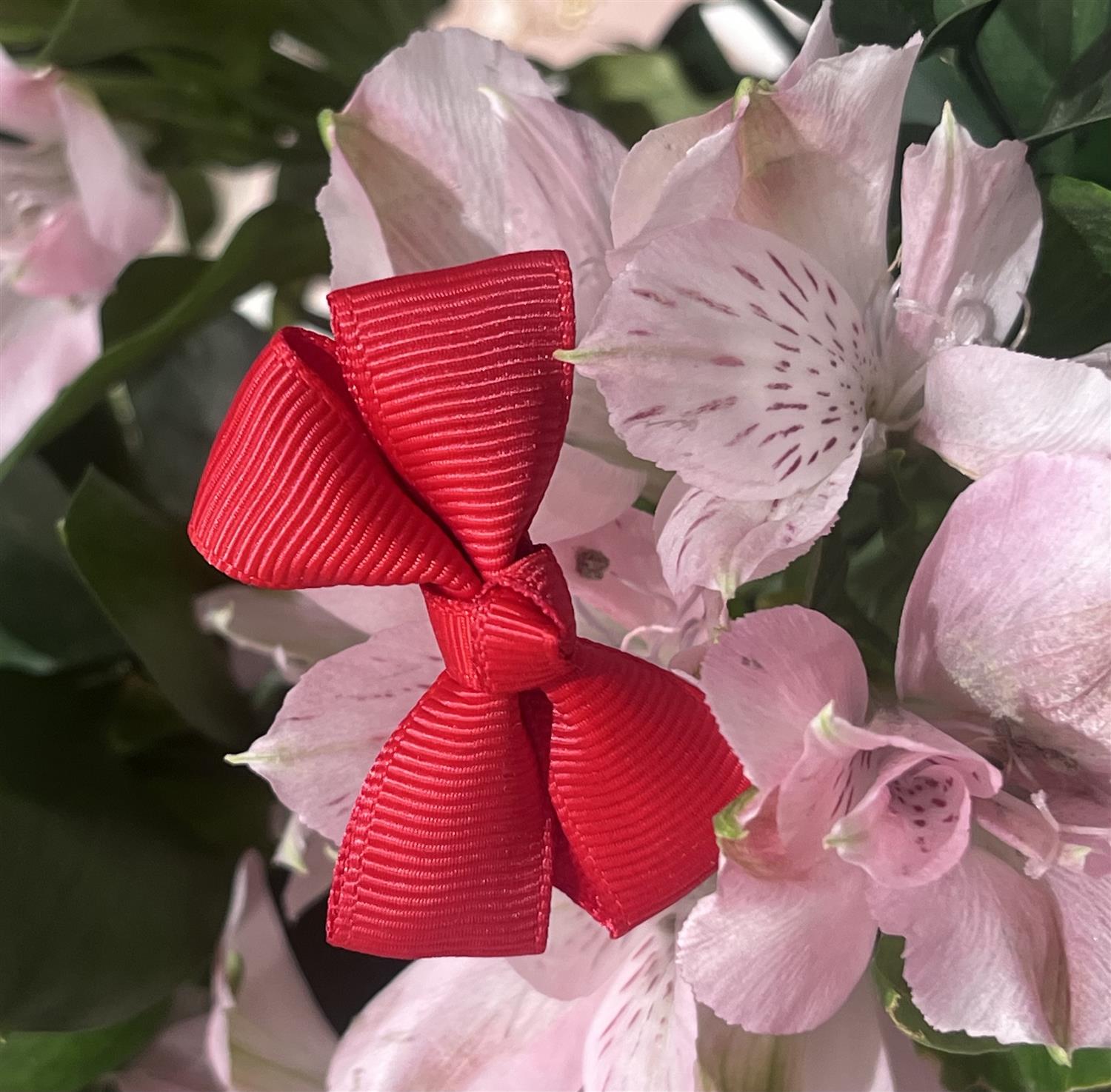 PRINSESSEFIN ASTRID baby hårsløyfe, S 4cm Red