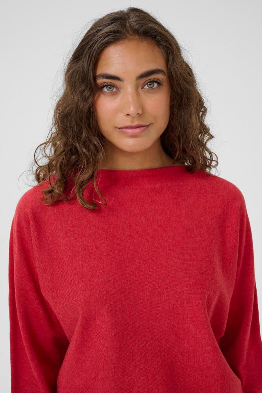 CULTURE Annemarie Batwing Jumper Red