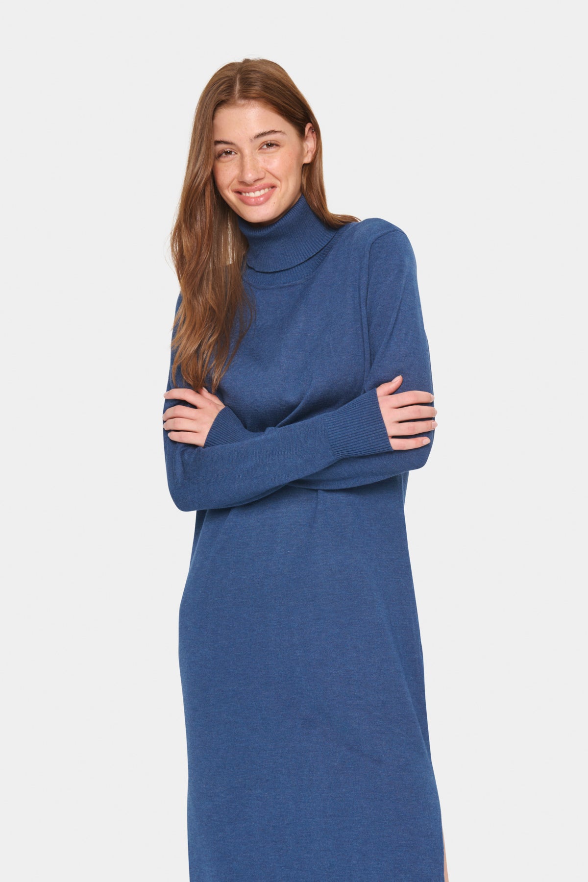 SAINT TROPEZ Mila rollneck long dress