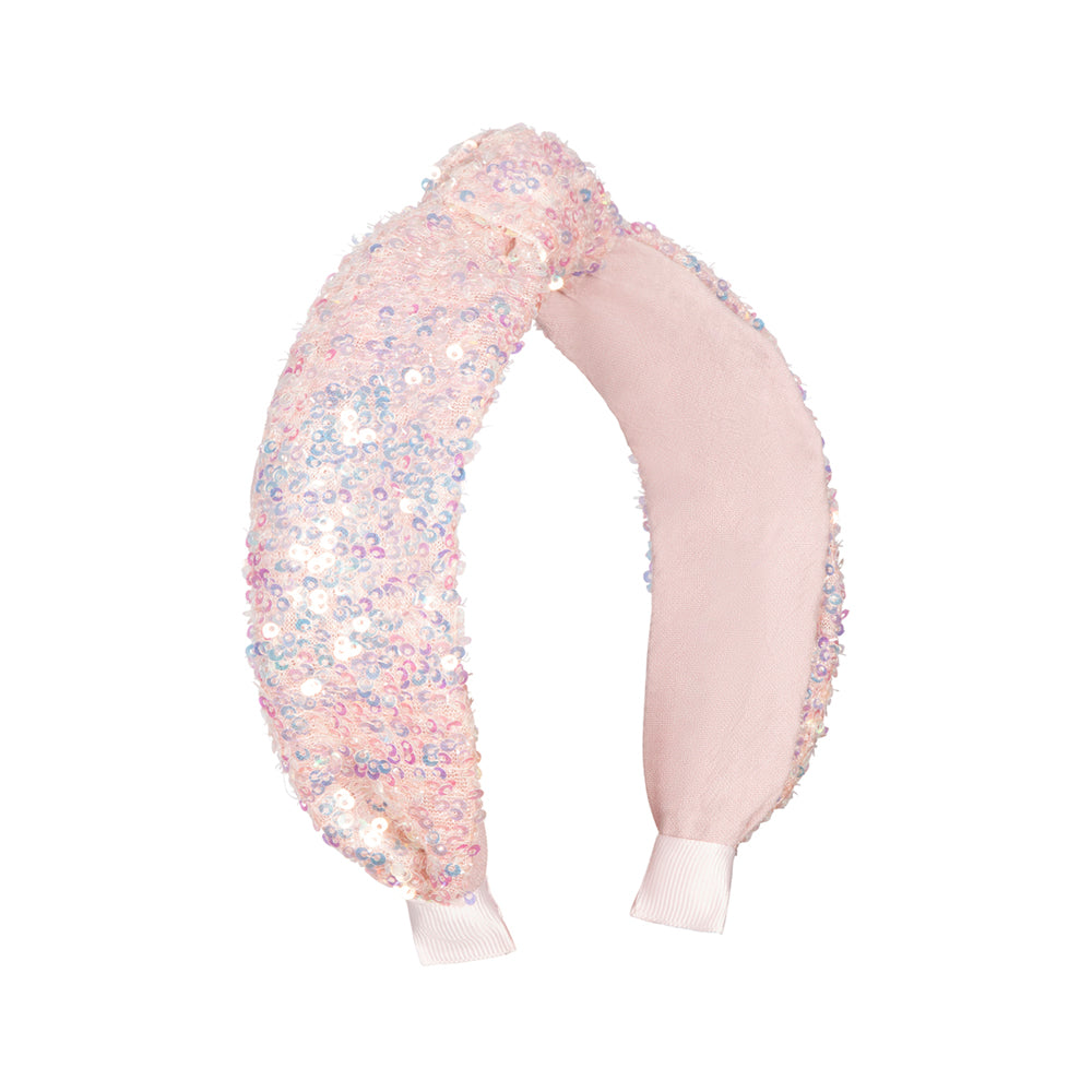 ROCKAHULA Kids Sequin Knotted Headband,Lys rosa