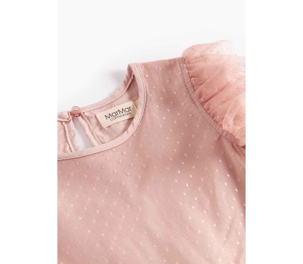 MARMAR COPENHAGEN 3-12ÅR Doth Tulle Dotty Dress Gammelrosa