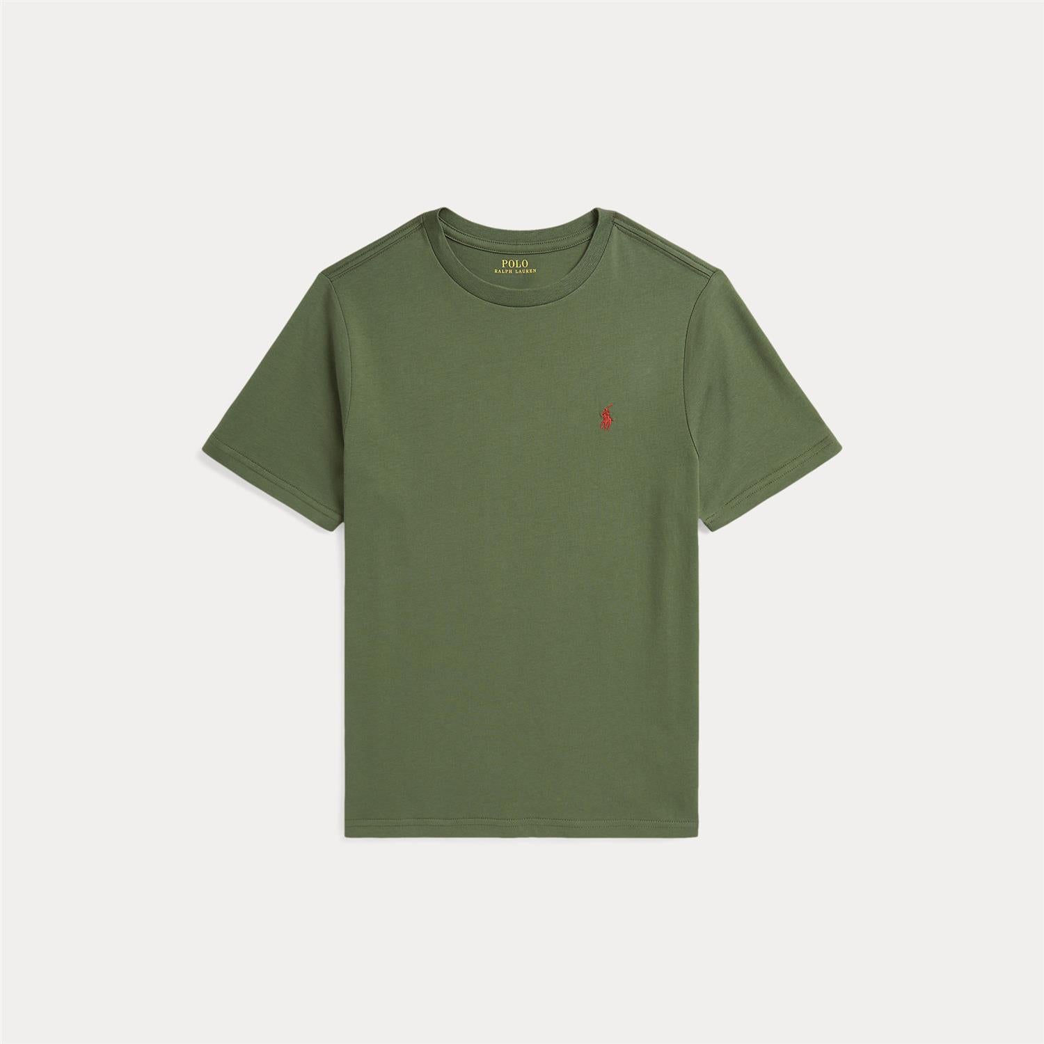 RALPH LAUREN 8-16År T-skjorte liten logo Oliven