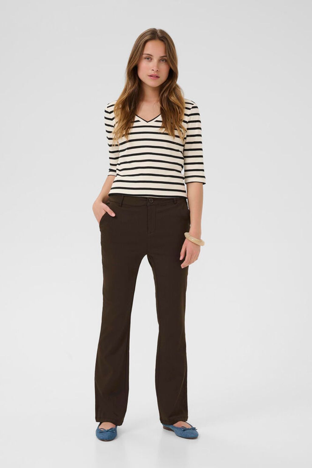 CULTURE Benghta Long Flare Pants Demitasse
