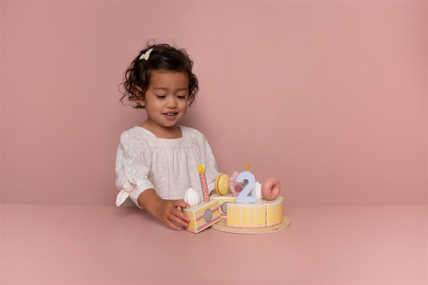 LITTLE DUTCH Bursdagskake,rosa