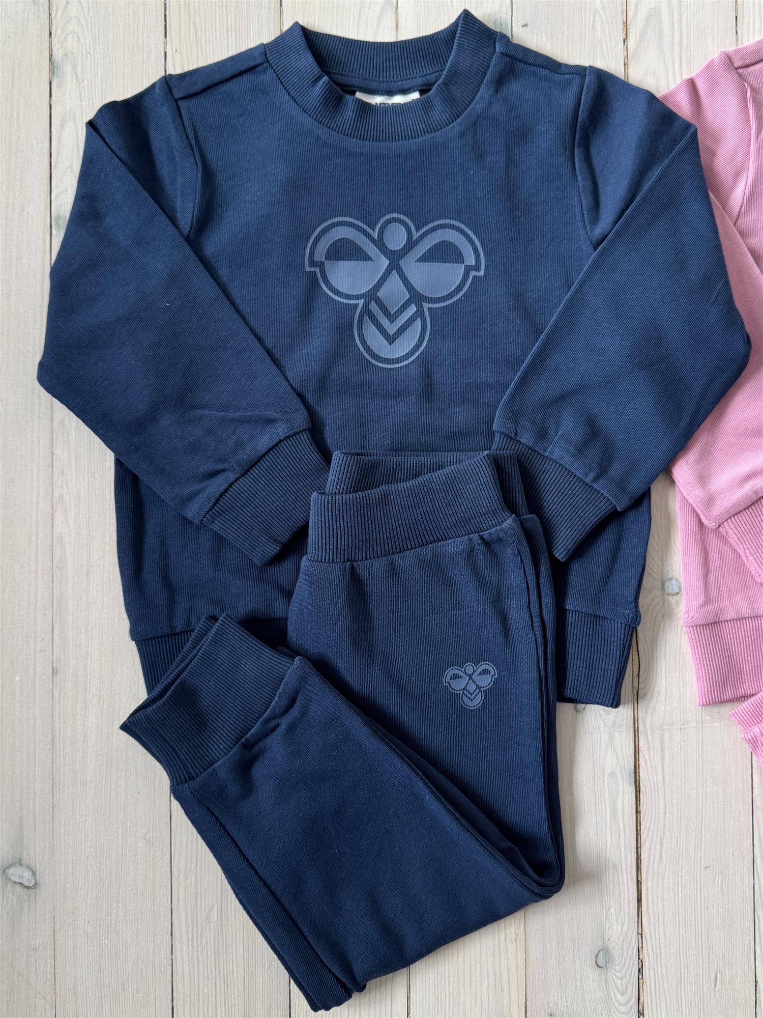 HUMMEL 0-4ÅR Jersey Crewsuit Bee Mørkeblå