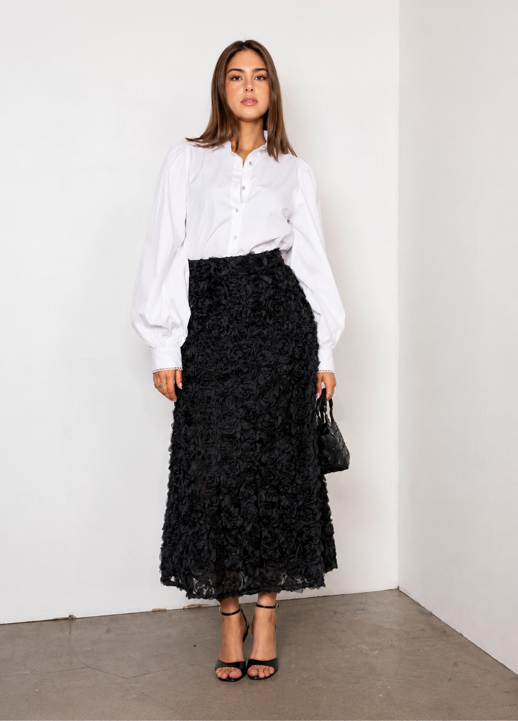 MISSMAYA Anaya poplinbluse i hvitt med klassisk snitt for dame