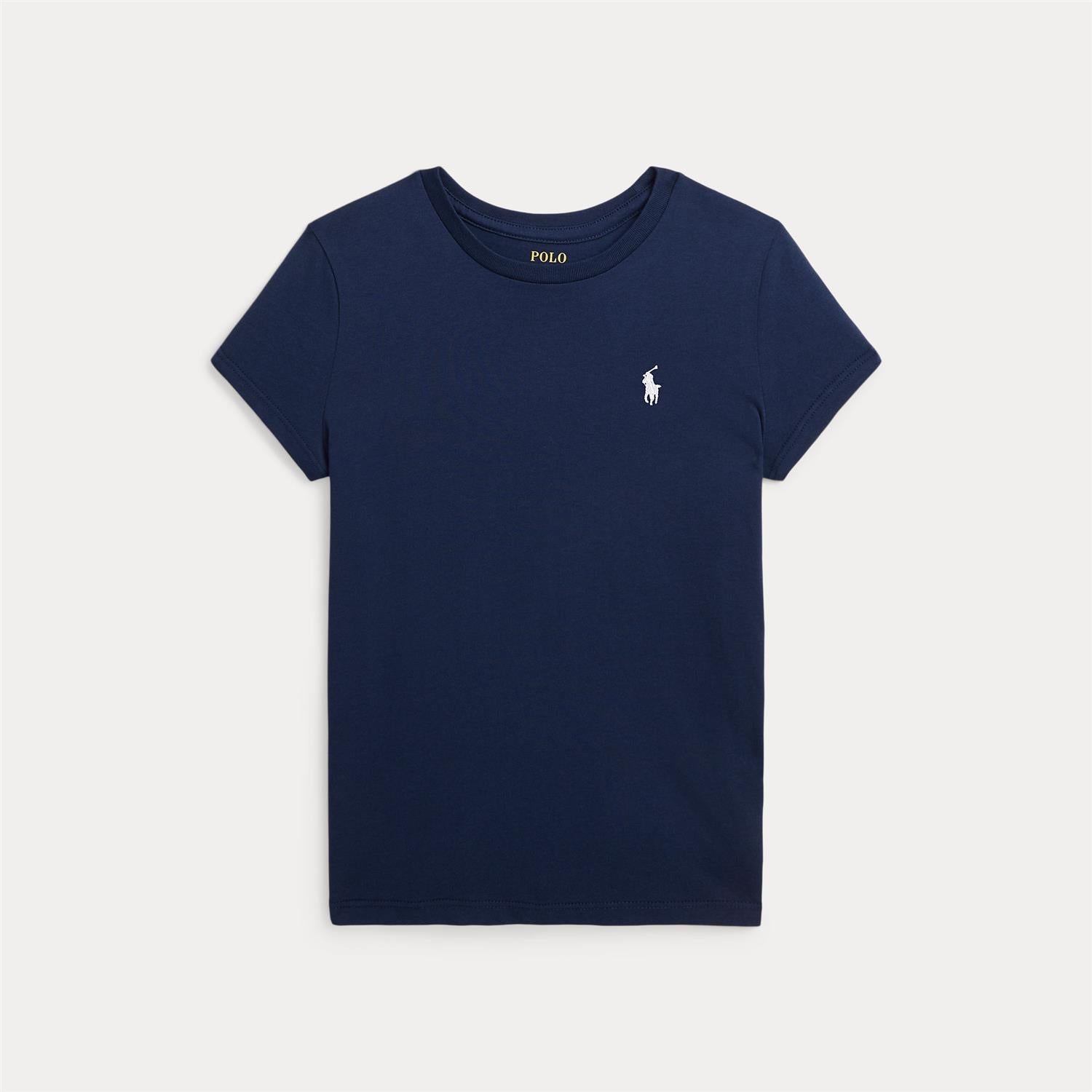 RALPH LAUREN 8-16År T-skjorte liten logo,Jente Mørkeblå