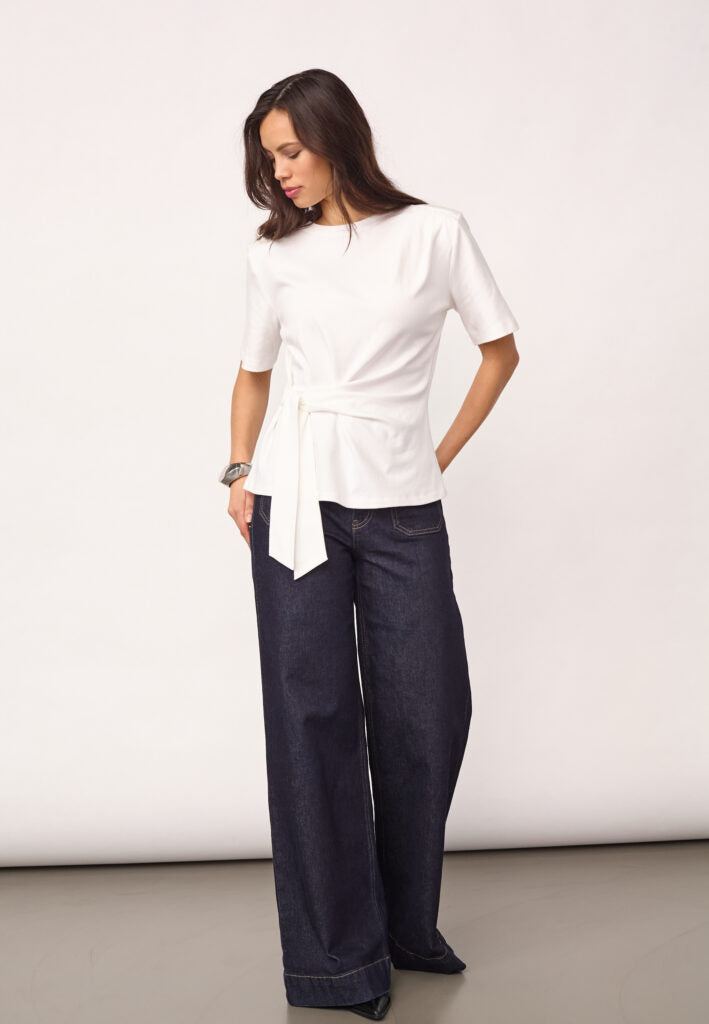 CO´ COUTURE Oriane Pleat Tie Tee