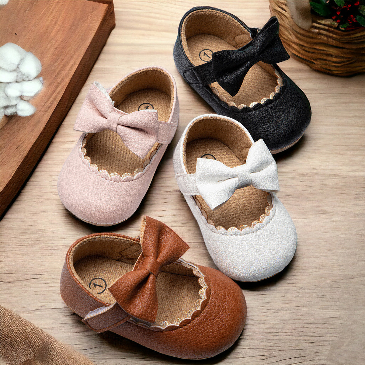 ANNIE & CHARLES Baby Shoes Pudder-Rosa