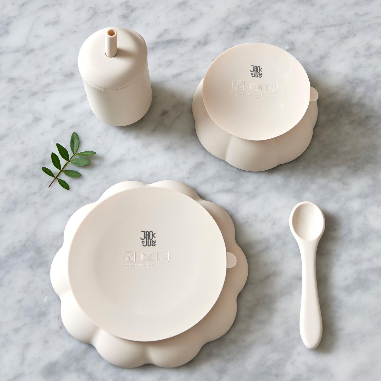 JACK o JUNO Little Poppy Dining Set Krem - Farmor Ingvarda