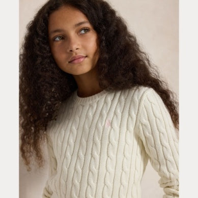 RALPH LAUREN 8-16År Genser m/flettestrikk,Jente