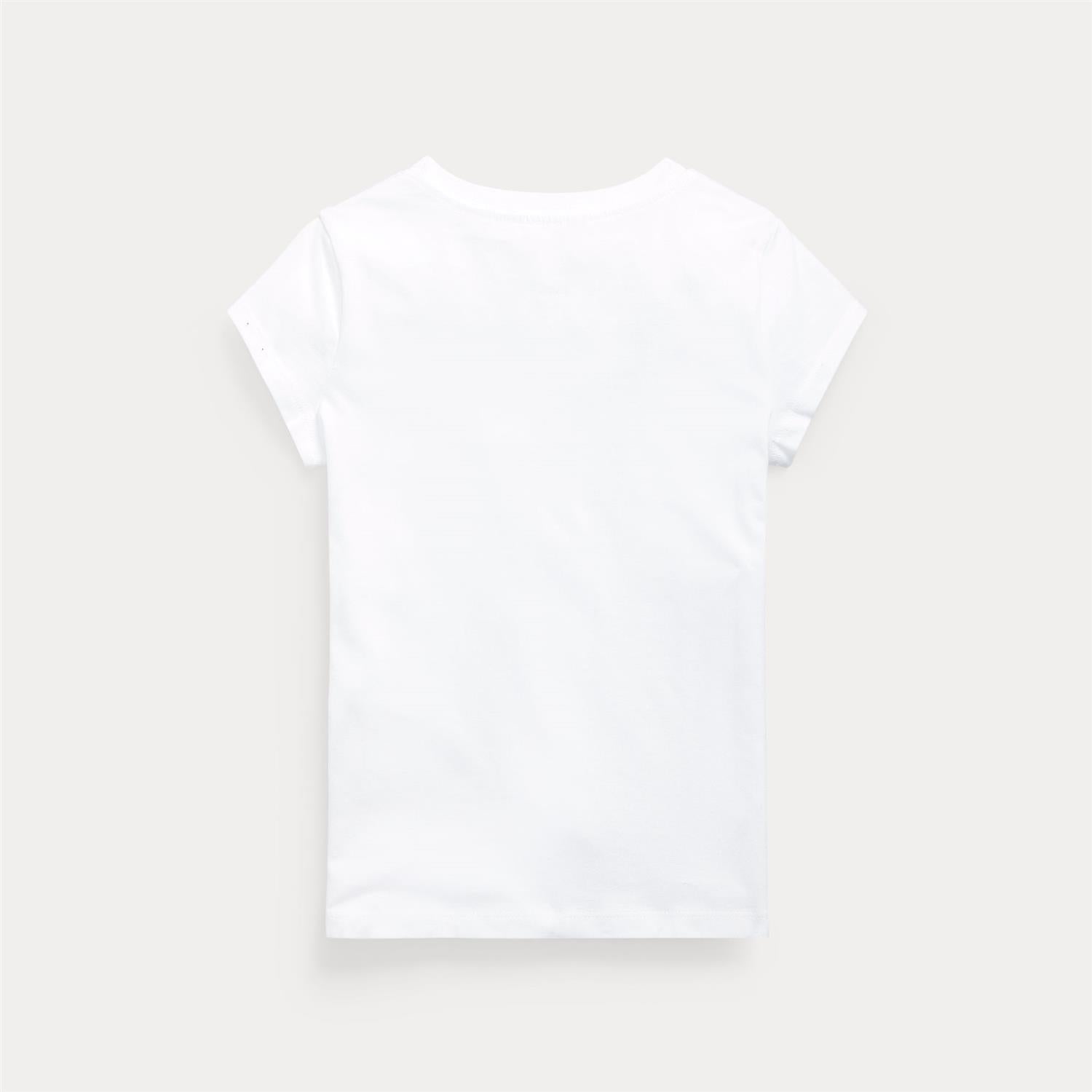 RALPH LAUREN 8-16År T-skjorte liten logo,Jente Hvit