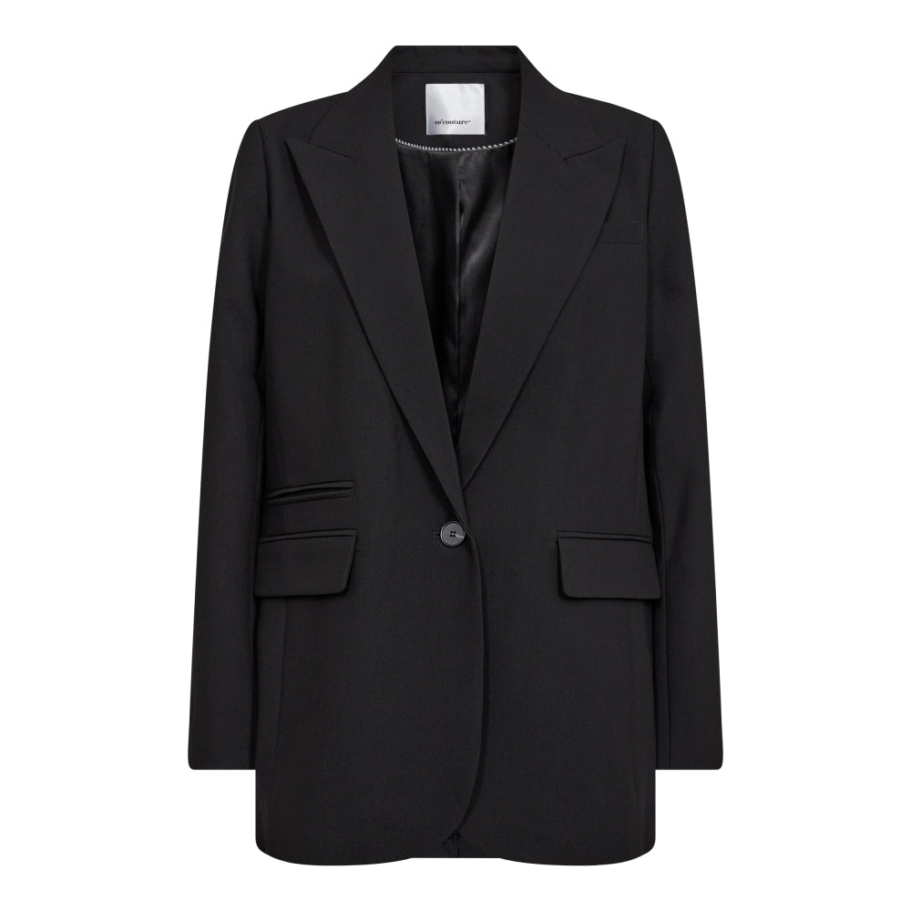 CO´ COUTURE Vola Single Oversize Blazer Sort - Farmor Ingvarda