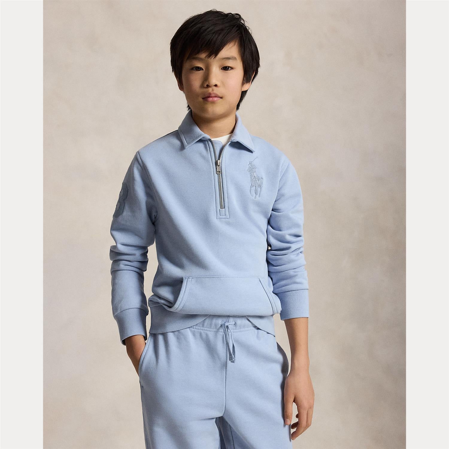 RALPH LAUREN 8-16År Half Zip Sweatshirt - Farmor Ingvarda