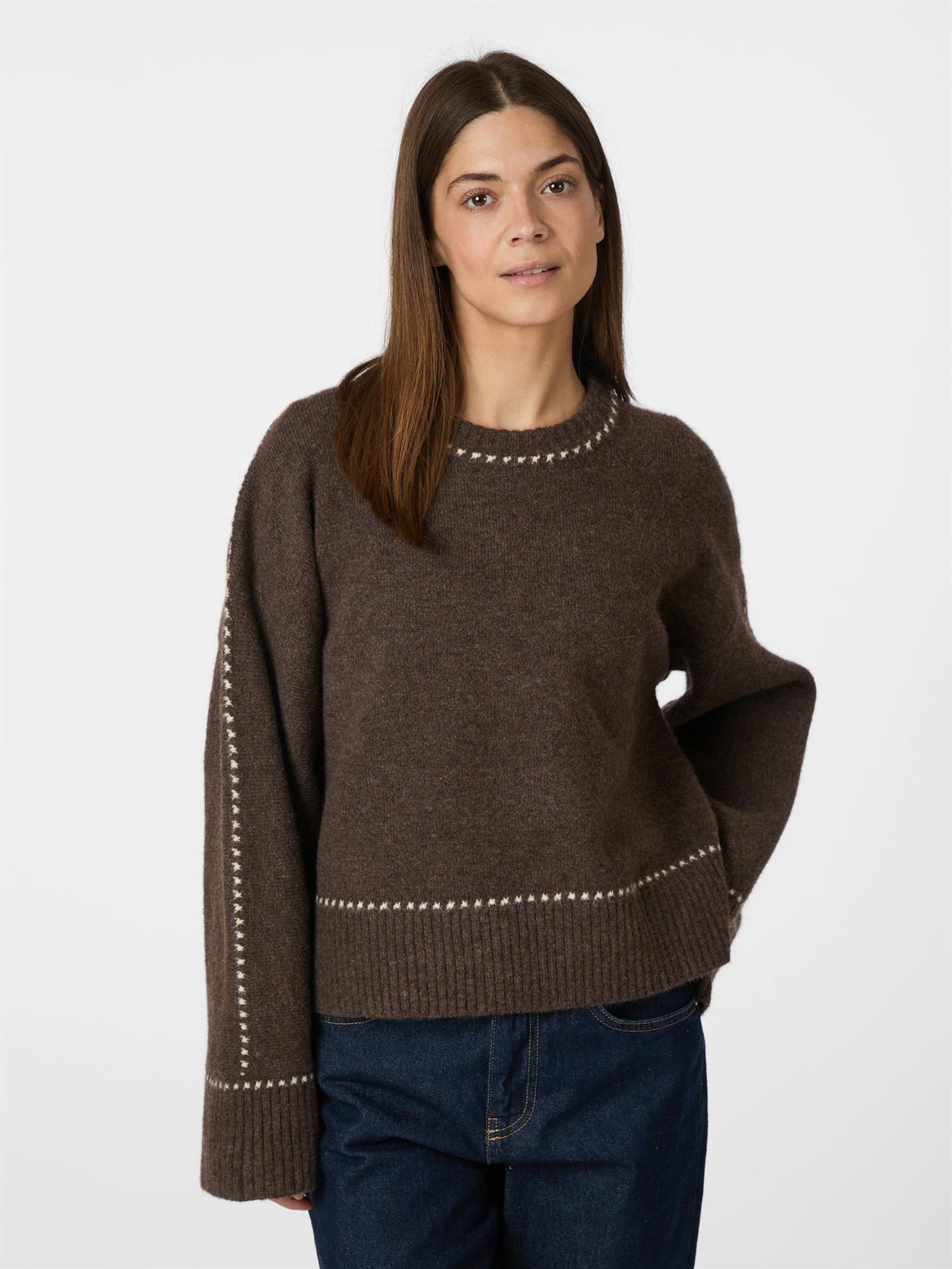 NEO NOIR Roeme Knit Stitch Blouse