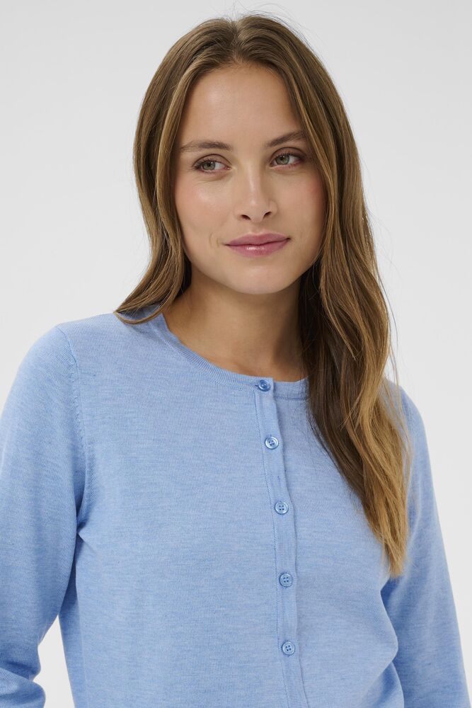 SAINT TROPEZ Mila R-Neck Cardigan Blue
