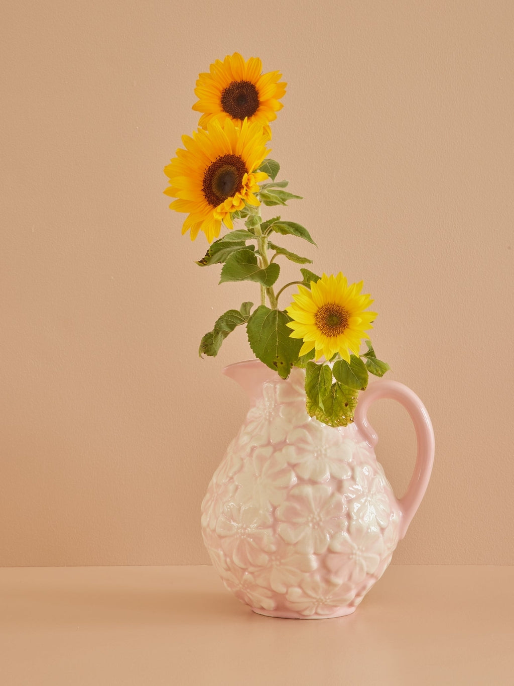 RICE Ceramic Flower Jug,5 L Rosa