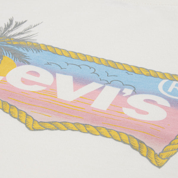 LEVIS 4-14ÅR T-skjorte m/stor logo Kremfarget - Farmor Ingvarda