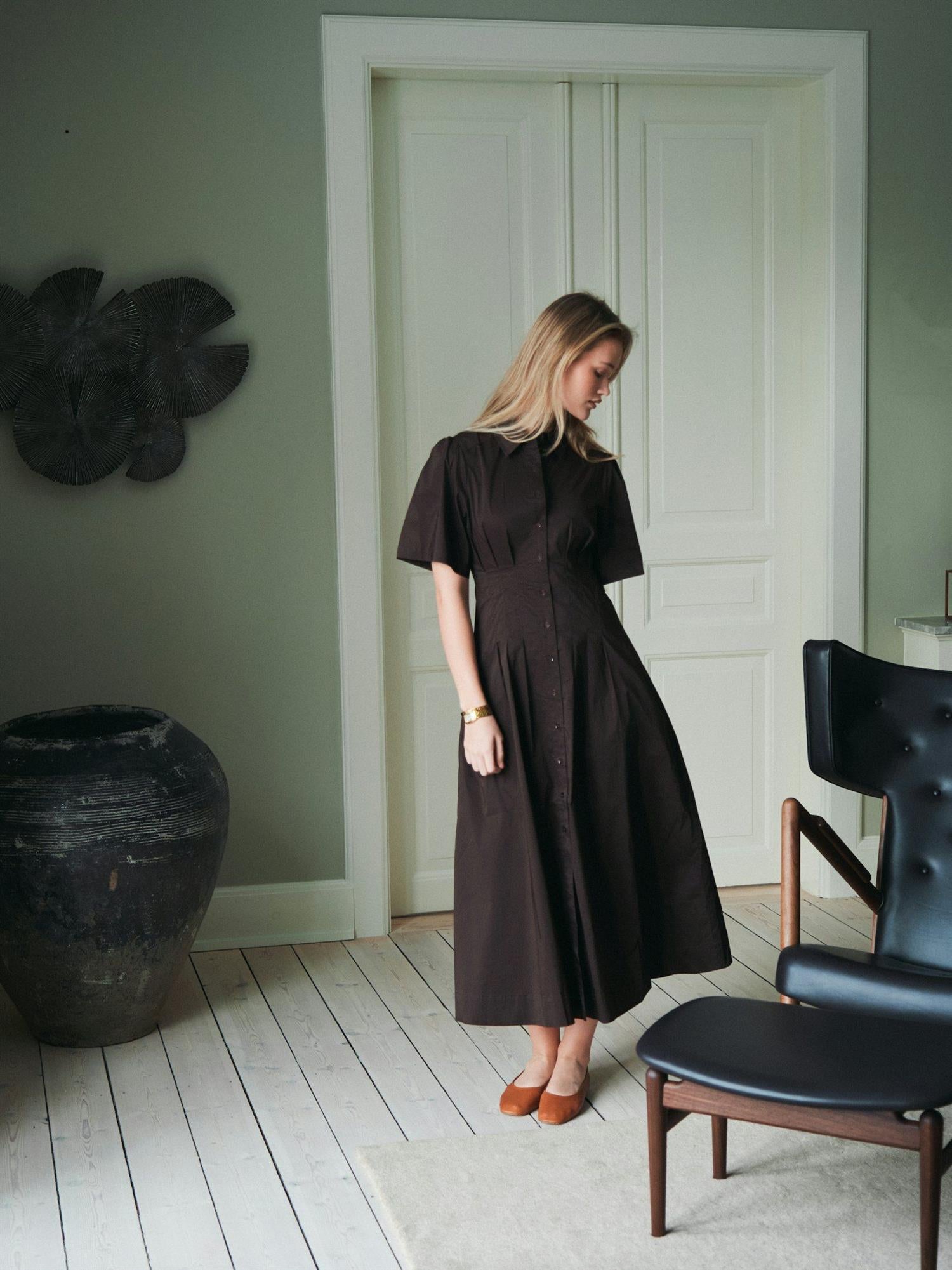 NEO NOIR Baia Poplin dress - Farmor Ingvarda