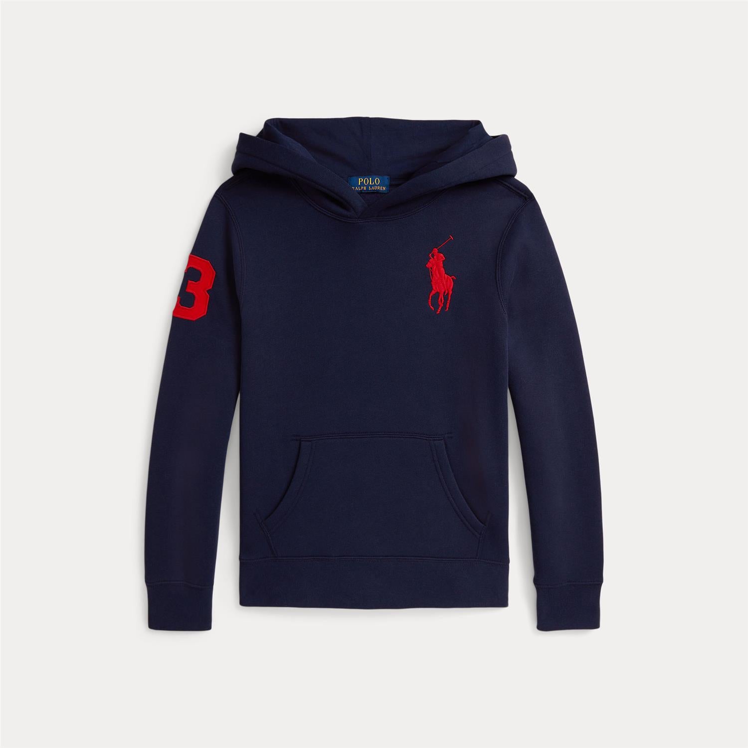 RALPH LAUREN 8-16År Hettegenser m/stor logo Mørkeblå