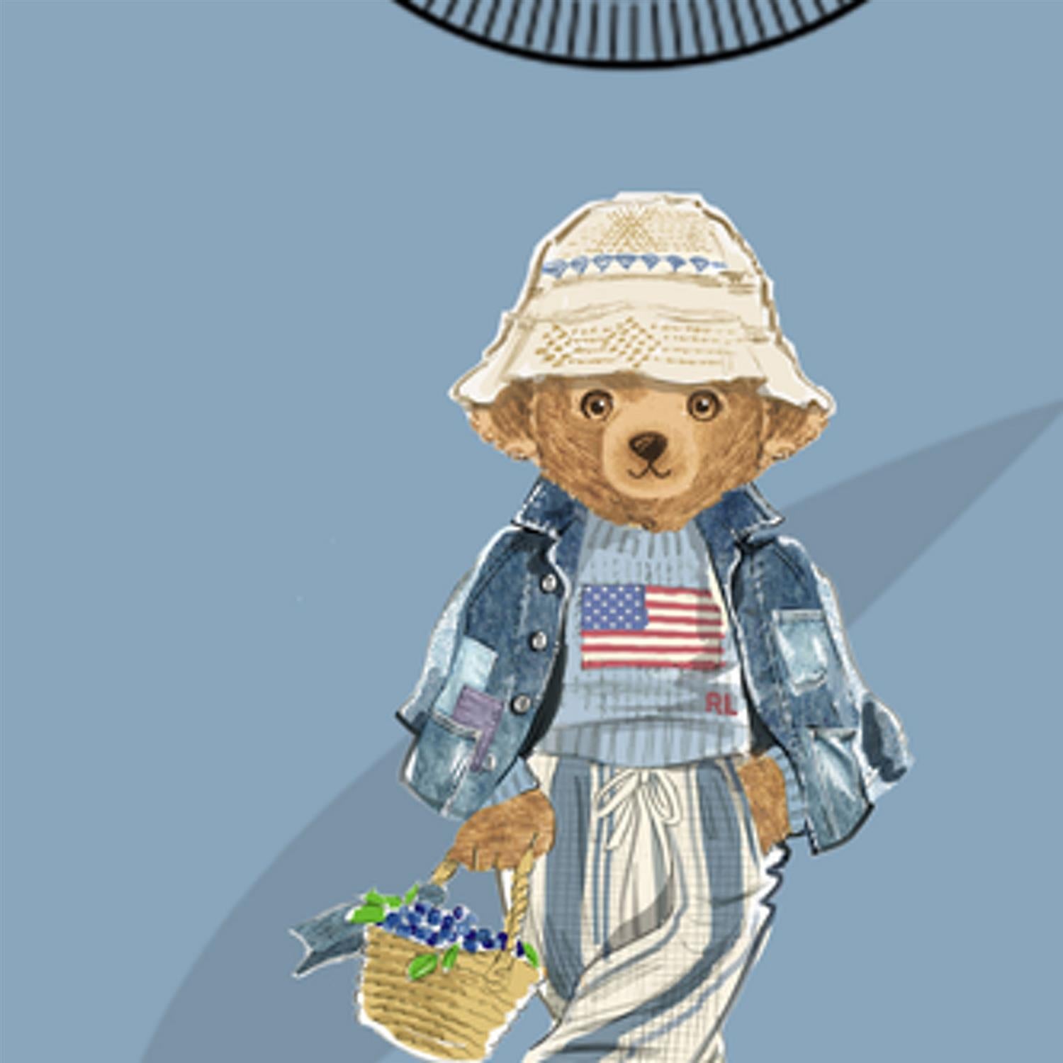 RALPH LAUREN 8-16År T-skjorte Polo Bear,Jente - Farmor Ingvarda